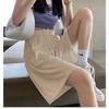 Pantalones cortos de cinco puntos estilo Hong Kong de verano para mujer, pantalones deportivos casuales para exteriores, pantalones para mujer al por mayor, pantalones cortos rectos sueltos de cintura alta