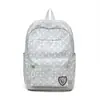 Mochila escolar de gran capacidad, mochila casual nueva para el campus, diseño simple de lunares, versátil para estudiantes de secundaria y preparatoria