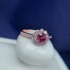Anillo Mayorista de Granate de Aluminio y Magnesio Natural Plata 925 Incrustada Vestido de Cena Color Flor Joyería