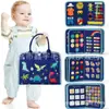 Materiales didácticos de educación temprana Montessori transfronterizos Tablero de actividades de fieltro para niños Tablero de enseñanza de iluminación educativa para niños Juguete Tablero de aprendizaje para vestirse