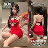 Lencería Divertida Lencería Sexy para Mujer Estilo Retro Deseo Puro Cheongsam Hueco Pasión Tentación Traje para Juego de Roles 6402