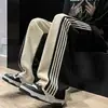 Pantalones deportivos de algodón a rayas Cleanfit para hombre, estilo americano otoñal, pantalones de moda con tres rayas, alargan las piernas, pantalones rectos holgados