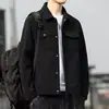 Chaqueta de solapa de moda estilo americano para hombre, otoño e invierno 2026, de pana, casual, versátil, con forro polar