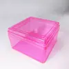 Caja de almacenamiento redonda con forma de corazón cuadrado multicolor opcional transparente para joyas, snacks, frutos secos, embalaje con tapa, caja de plástico