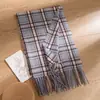 Cachecol 2025 Novo Caxemira Imitação Cachecol Retrô Cachecol Feminino Estilo Coreano Outono e Inverno Cachecol Xadrez Xale com Franjas Cachecol Transfronteiriço