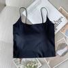 Sensación nude simple sin costuras con almohadilla en el pecho, espalda descubierta de belleza pura, ropa interior para mujer, top deportivo de color liso para primavera y otoño, top de tubo