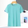 Camiseta de Manga Corta de Seda Helada con Estampado de Ciervo Bugu para Mujer, Moda de Verano, Nueva, Transpirable al Frío, para Correr, Deportes, Montañismo, Secado Rápido
