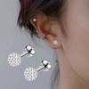 Amazon Moda Europea y Americana Uña de Bola Full Diamond para Oreja Uña de Hueso de Oreja Acero Inoxidable Electrochapado Mini Diamante Super Brillante Joyería de Perforación