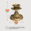 Candelabro dorado retro con forma de flor más vendido de Amazon, un accesorio vintage de estilo francés para fotografía, una decoración de resina