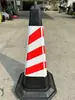 Cones de Estrada Refletivos Proibido Estacionar Barreiras de Tráfego Não Estacione Estacas de Borracha para Chão Bloqueio de Estrada em Formato de Casquinha de Sorvete