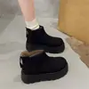 Botas de Inverno que Aumentam a Altura, Estilo Popular para Mulheres Baixas, Botas Curtas com Solado Grosso, Novos Sapatos de Algodão Quentes Versáteis, Botas de Neve Espessadas