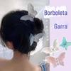 Fada voando ~ borboleta transparente meia gravata grampo de cabelo feminino verão hairpin back clipe de cabeça fosco tubarão clipe hairpin