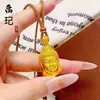 Tienda de Oro Mismo Estilo Collar Colgante de Calabaza Cabeza de Buda Chapado en Oro con Brújula de Ocho Tesoros Giratoria Cadena para Suéter Joyería de Cobre Chapado en Oro