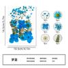 Marcador de Página de Flor Seca Artesanal DIY Sacola de Materiais Criativa Estudante Caseiro Espécime de Planta Jardim de Infância Transparente Embossado Flor Real