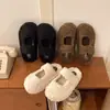 Nuevas Zapatillas de Algodón Sencillas Zapatos Peludos para Mujer Uso Exterior 2026 Medias Zapatillas de Ponerse Felpa Adentro Invierno de Alta Calidad Punta Cerrada Birkenstock