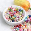 Perlas sueltas de imitación de ABS redondas perforadas con agujero recto, de 3 a 8 mm, hechas a mano, accesorios de ropa con cuentas