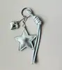 Colgante de estrella de cuero DIY accesorio para bolso de pentagrama de cuero colgante de cuerda trenzada estilo Miu exquisito