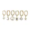 Aretes de Perla en Forma de Gota de Agua con Diseño de Flor Estilo Lujo Ligero para Mujer, Aros con Diamantes Estrellados, Exquisitos Pendientes de Alta Gama al por Mayor