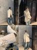 Diseño Nicho Retro Americano Gris de Gama Alta Holgado Elegante Cárdigan de Punto Perezoso Suéter de Otoño e Invierno Abrigo para Mujer
