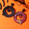 Transfronterizo Nuevo Acrílico Impresión a Color Boo Calabaza Calavera Personalizado Creativo Halloween Pendientes Pendientes