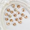 Venta caliente transfronteriza taladro de uñas de forma especial K9 con fondo de punta de champán transparente como el hielo Corazón Torcido ciruela cristal Super Destello empujador de uñas Diamante
