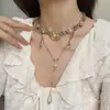 Collar de Lujo Ligero Estilo Palacio de Gama Alta para Mujer, Athena Dulce-Cool Borla Doble Capa Estilo Chica Picante Accesorio Gargantilla Moderno