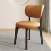 Cadeira de Jantar Nórdica Italiana em Madeira Maciça Casa Leve Luxo Cadeira com Encosto Estofado Moderno Minimalista Restaurante Cadeira de Mesa de Jantar Cadeira para Apartamento Pequeno