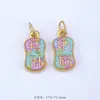 Estilo Chino Antiguo Oro Goteo de Aceite Carácter de Bendición Flor de Paz Colgante de Moda Boutique Accesorios para Pulsera Joyería Venta al por Mayor