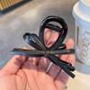 Horquilla de cuero de alta calidad con forma de lazo, pinza mediana para el pelo, moderna y combinable con todo, con forma de disco y pinza de tiburón para el pelo, accesorios para el cabello