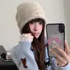 Elegante gorro de punto de color sólido con borde enrollado y circunferencia de cabeza grande para mujer, sombrero vintage para clima frío, turbante casual para el día a día, gorro de punto moderno