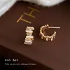 Pendientes de Gota de Esmalte Blanco Francés, Modernos y Elegantes, Pendientes Geométricos Asimétricos, Lujo Accesible de Nicho y Pendientes de Alta Gama