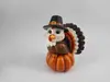 1 pieza Decoración de Resina para Mesa de Acción de Gracias con Pavo y Calabaza Adorno Navideño Manualidad para Exhibición en Sala de Estar