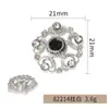 Botón Decorativo Estilo Europeo Tallado con Pedrería Cosido a Mano Botón de Aleación de Zinc con Pedrería Floral Retro Botón Decorativo para Chaqueta Vestido Estilo Coco