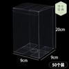 Caja Transparente de PVC Caja Plegable de Plástico Caja de Regalo Cuadrada Hecha a Mano con Tapa Caja de Plástico Set de Mascotas Plano Cuadrado Largo
