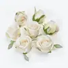 Cabezas de Flores de Rosa Simuladas, Flores Artificiales de Tela de Seda Rizada de Gama Alta, Arreglos de Pared de Flores para Bodas, Materiales Florales Decorativos, Flores Hechas a Mano para DIY
