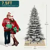 Decoraciones navideñas Árbol de Navidad flocado PE+PVC con luces, árbol simulado grande artificial para centros comerciales y hoteles, adorno de pie