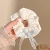 Nuevo Scrunchie de Encaje Francés con Lazo de Ensueño, Lazo para el Cabello, Pañuelo Cuadrado, Accesorio para el Cabello Estilo Coreano para Niñas