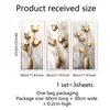 Pegatinas de Pared Personalizadas de Plantas Verdes en Maceta, Plantas Verdes y Flores en Maceta Tridimensional 3D Tríptico Arte Decorativo de Pared, Contáctenos para Consulta