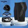 Homens calções de natação terno L-5XL plus size de secagem rápida de cinco pontos calções de natação touca de natação óculos de natação roupa de banho masculino equipamento de natação atacado