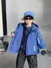 Conjunto de dos piezas de chaqueta acolchada de invierno para niños, estilo coreano, ropa exterior deportiva elegante para niños, adecuado para niños pequeños y medianos, para exportación y ventas transfronterizas