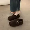 Zapatos de Algodón Birkenstock para Mujer Estilo Bosque con Aumento de Altura, Cobertura Total, Felpa, Forro Polar, Zapatos Peludos para Otoño/Invierno 2026, Mocasines, Zapatos de Algodón Wanwan