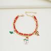 Pulsera de Navidad europea y americana nueva, árbol de Navidad con aceite de goteo, muñeco de nieve, colgante de muleta, pulsera de cadena multicapa, joyería para mujeres