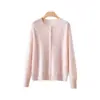 Elegante y sofisticado cárdigan de punto de lana polar, cuello redondo, manga larga, chaqueta suéter casual holgada, nuevo estilo otoño e invierno para mujer