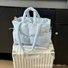 Bolsa de Ombro para Axila Tendência 2025 Transfronteiriça Casual Grande Capacidade Bolsa de Algodão Portátil Feminina Bolsa Tote Nuvem