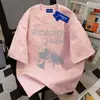 Camiseta Estampada Tie-dye de Manga Curta, Algodão 100%, Estilo Retrô, Personalidade, para Homens e Mulheres, Verão, Solta, Gola Redonda, Top para Casal, ins