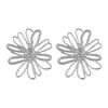 E13427 Pendientes de Flor de Aleación Dulce Retro Europeos y Americanos Transfronterizos Pendientes de Flor Metálica Exagerados de Moda para Mujer