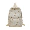 Mochila Nueva Estilo Japonés Cachorro Lindo para Niñas, Mochila Floral, Versátil para Estudiantes de Secundaria y Preparatoria, Estudiantes Universitarios, Bolsa Escolar, Mochila