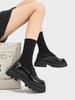 Mocasines de Plataforma con Suela Gruesa para Mujer 2025 Nuevos Zapatos Pequeños de Cuero que Aumentan la Altura Estilo Británico Moda de Gama Alta Zapatos Retro