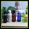 Botella azul pura Dew 80ml tapa abatible hombro redondo botella PET Botella para loción 80ml tapa de mariposa botella secundaria Botella para tónico