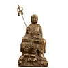 Adorno de Estatua de Buda Bodhisattva Ksitigarbha de Hierro Forjado Sentado en Latón, Decoración del Hogar Estilo Antiguo en Color Cobre